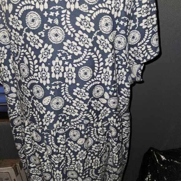 LulaRoe Womans Blue/White Button Up Dress Size 2xl - Picture 7 of 12